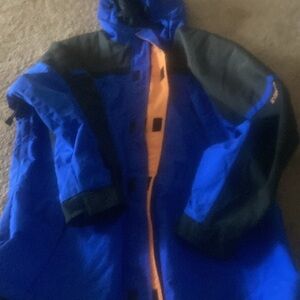 Mens rugged bear coat with hood